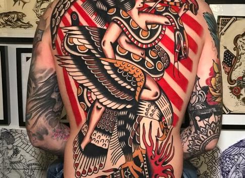 Безупречные масштабные традиционные татуировки Франческо Феррера
